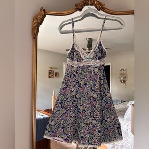 Victoria Secret Floral Lace-Trim Slip Nightdress XS